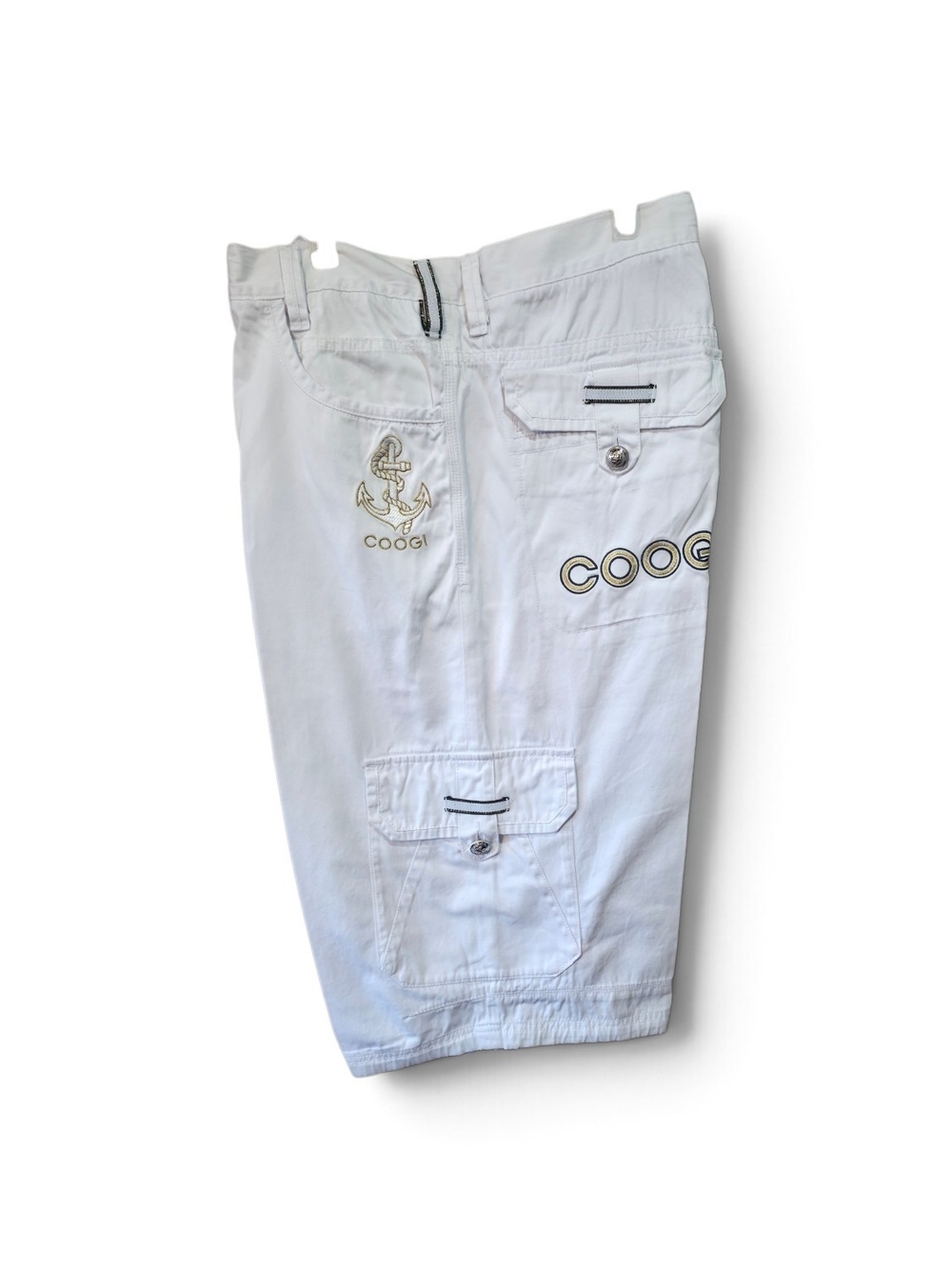 COOGI White Anchor Logo Cargo Shorts